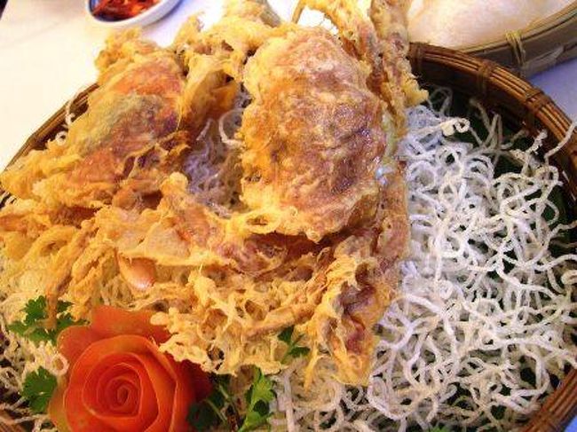 ソフトシェルクラブのバター揚げ。<br />これを食べるためにわざわざこのレストランに来ました（ソングー）<br />５年前に感動した味。再び感動