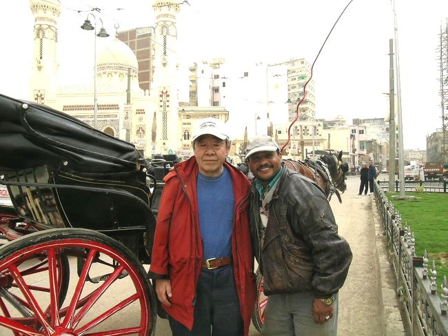 御者と記念撮影