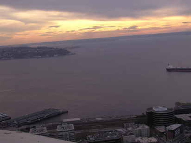 海側の夕焼け空