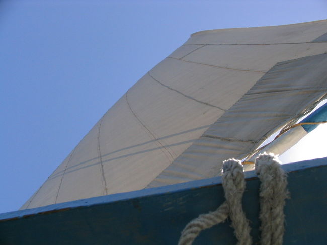 帆。風にふかれて・・