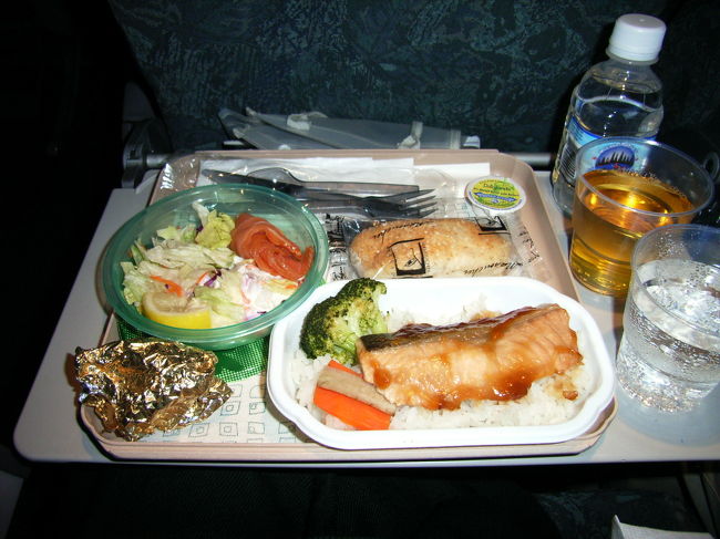 機内で上映される映画。3番が日本語とアナウンスが流れたが3番はドイツ語。日本語はどこのチャンネルでも流れず…なんだかなー。最後の最後でこんなになるとは。<br />夕食はとりあえず鮭。