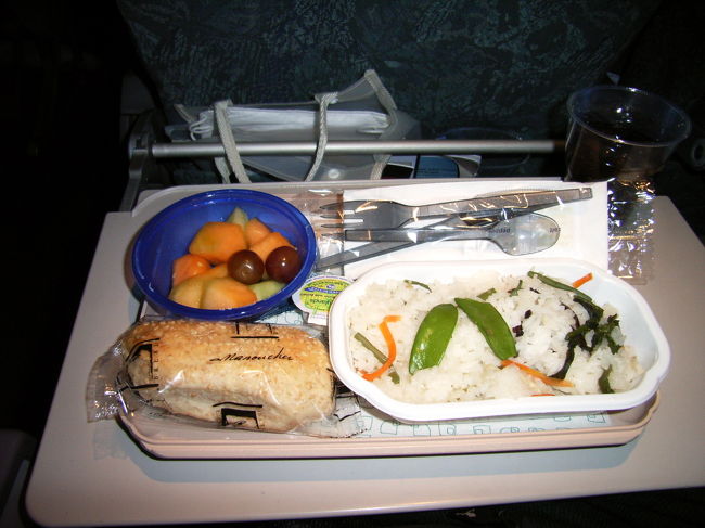 昼食。のはずなんだろうけど時間的にはもう夕食。夕方に到着して次の日は朝から仕事のはずが、帰宅したら日付変わる所。午前休にさせて下さいと上司にメールして寝ました。<br />はぁー。良く遅れるとはネットで見ていたけど、まさかここまでとは。それ以外はお値段から見るとお得なんだけどなぁ。そこだけ残念でした。