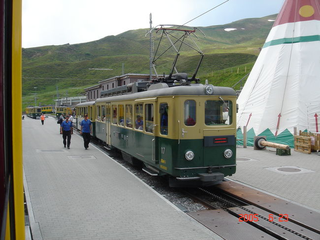 ユングフラウヨッホの登山列車。