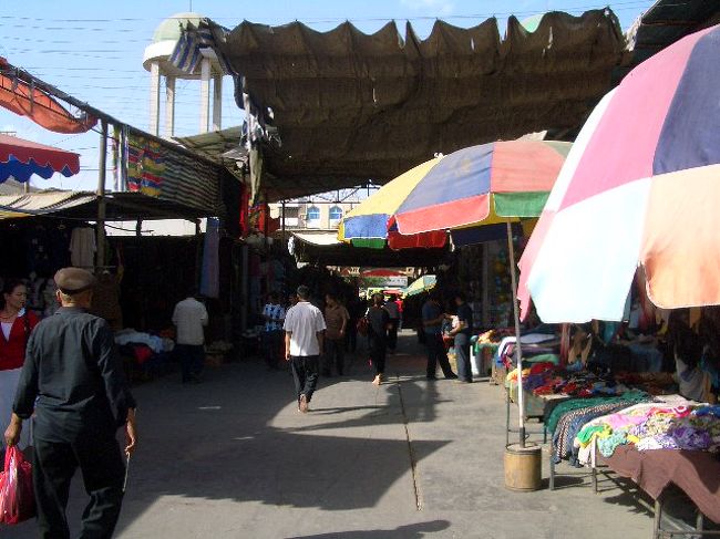 吐魯番の市場の風景