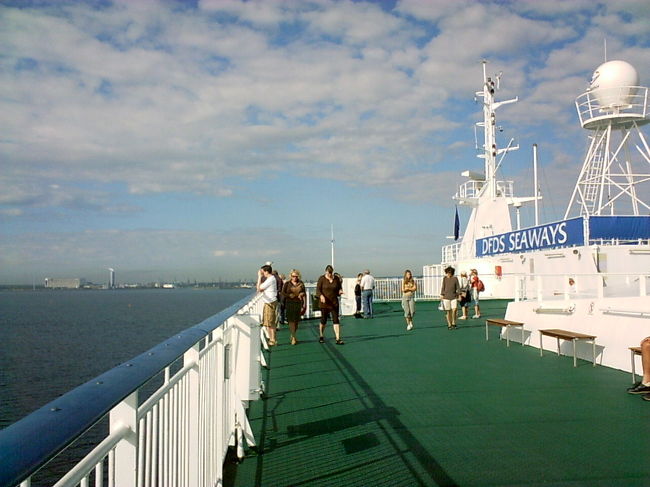 コペンハーゲンに向かう<br />船の楽しい一泊。