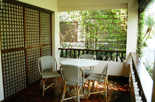 デラックスガーデンビューのバルコニー。