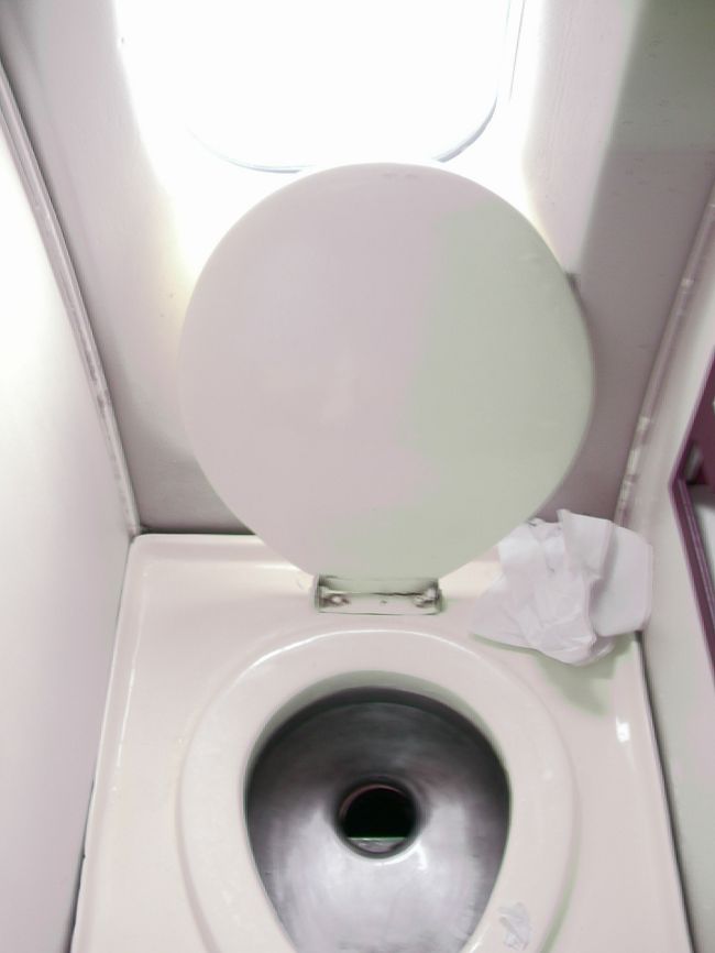 トイレも１つありました。<br /><br />機内ではものすごい勢いでエアコンがかかります。<br />半そででは寒い感じなので、上着を用意すると<br />いいかもしれません。<br />