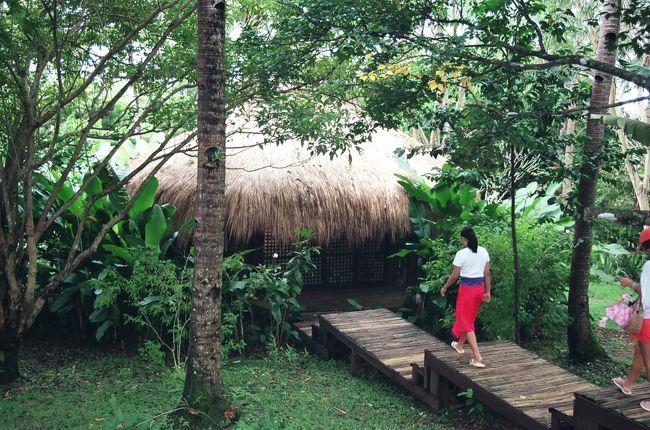 スパを受けるヴィラ