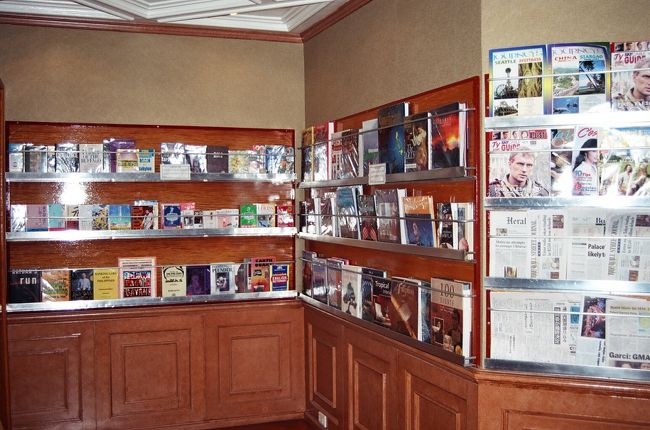 本や新聞もたくさん用意されています。