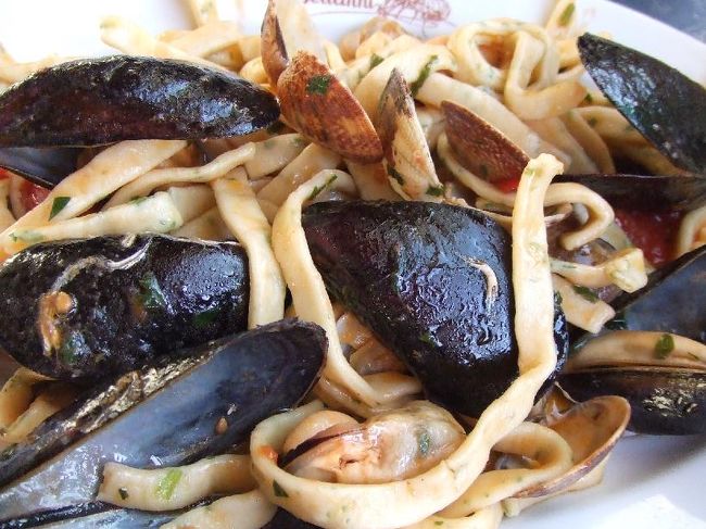 ムール貝とアサリのパスタ＠カプリ