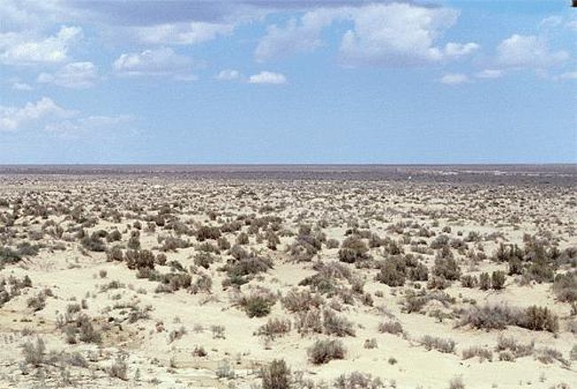 干上がったアラル海