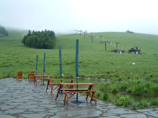 勿論リフトも運休していました。<br />車山山頂ではこの日風が非常に強かったようで運休になっていました。