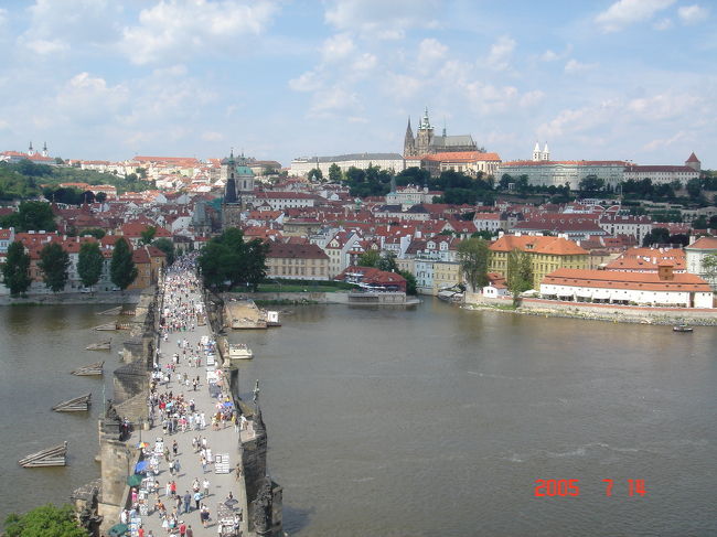 世界中からの観光客が集まるカレル橋。