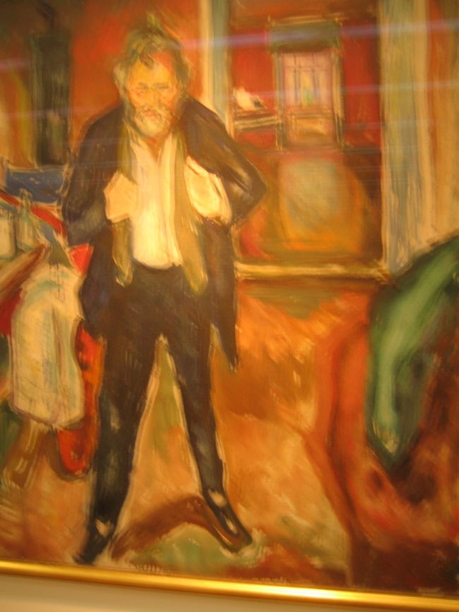 ムンクの写真や自画像がたくさんありました。<br />へぇ〜、こんな人だったんだ！<br /><br />ちなみにカメラはコインロッカーに預ける必要はなく、フラッシュ禁止以外は自由に撮影できます。