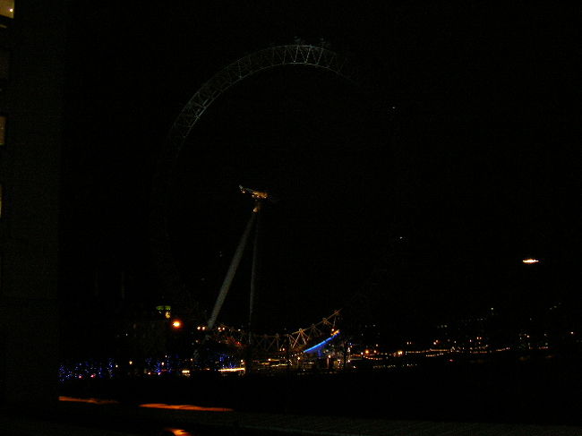 ロンドン・アイat night（写真写りがいまいち）<br />それにしても料金高い！