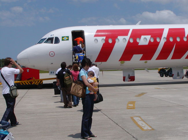帰りの飛行機はＴＡＭ（タム）でした。