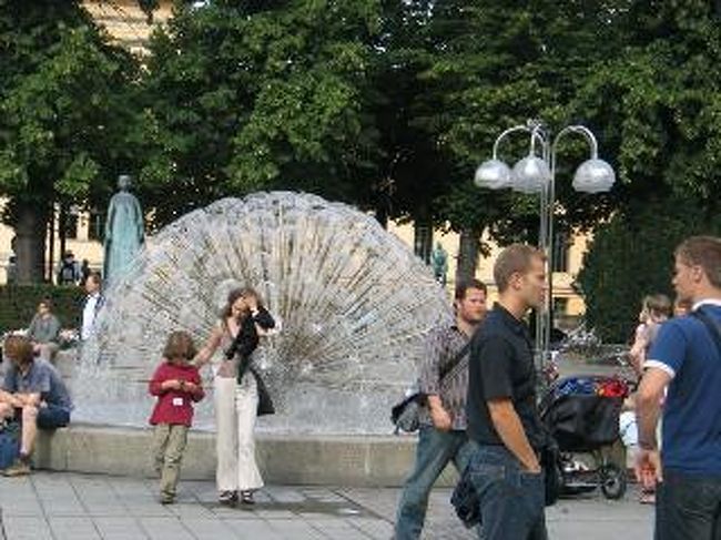 孔雀みたいな噴水