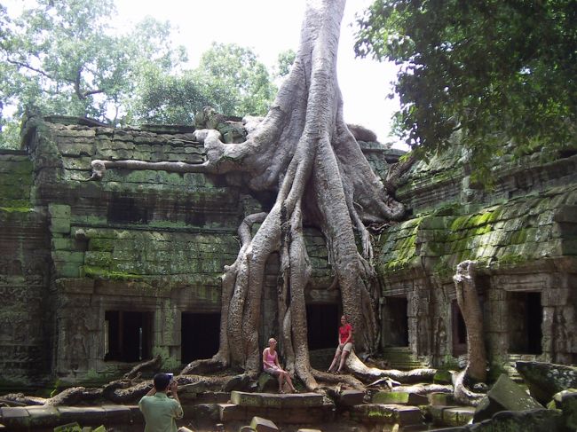 タ・プロムの中。映画トゥームレーダーの撮影がされました。自然の威力を思い知らされる場所です。