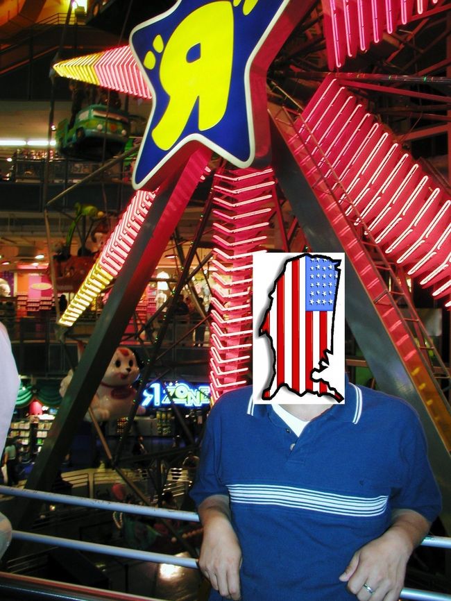 タイムズスクエアにあるトイザラスへ　入ってすぐの所に小さな観覧車があり子供心をくすぐる夢の国って感じです