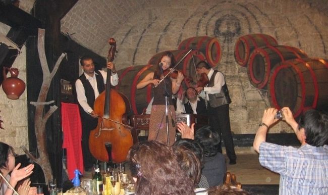 それに力を得て、バイオリニストの菜津子さんが<br />楽団員に頼んでバイオリンを借りて、<br />ハンガリーの曲、リベルタンゴを弾き、<br />皆、大喜びでした。