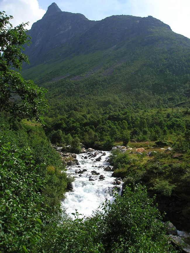 滝が落ちてくるのです。<br />思ったほど大きくなく、でも、なぜか、さわやか！！