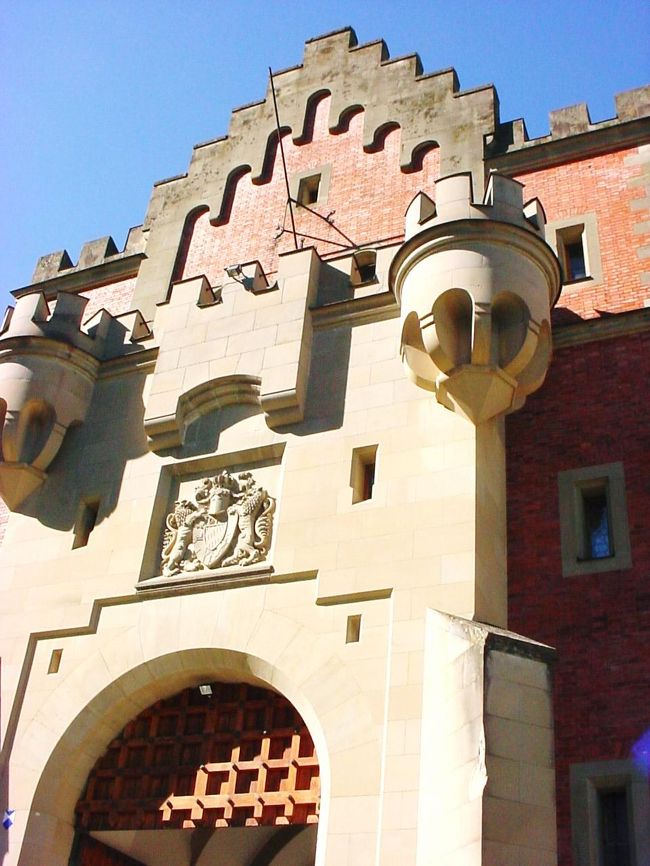 【お城の入口付近】<br /><br />ここでミニ知識<br /><br />バイエルン王ルートヴィヒ２世<br />が、巨額の資金と１７年の歳月<br />をかけて建てたお城です。<br /><br />それでも、これだけの観光客<br />を全世界からお招きできたの<br />ですから、建てられてよかった<br />ですよ。<br /><br />