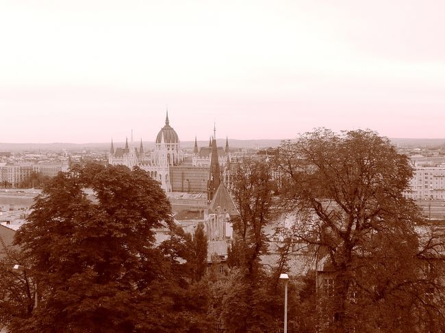 ブダ側から風景を見ていると、なんだかセピア色がすっごく似合いそう。<br />と思ってまずは一枚。