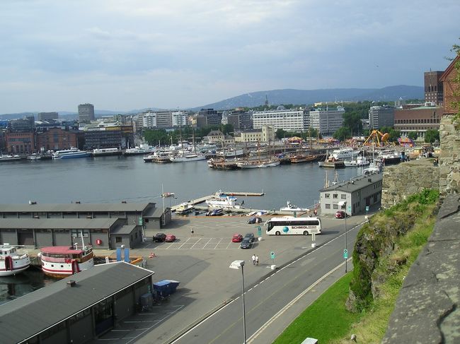 アーケシュフース城内から、オスロフィヨルドが見渡せます。