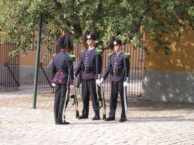 ここでも、小規模ですが、衛兵さんの交代が行われていました。