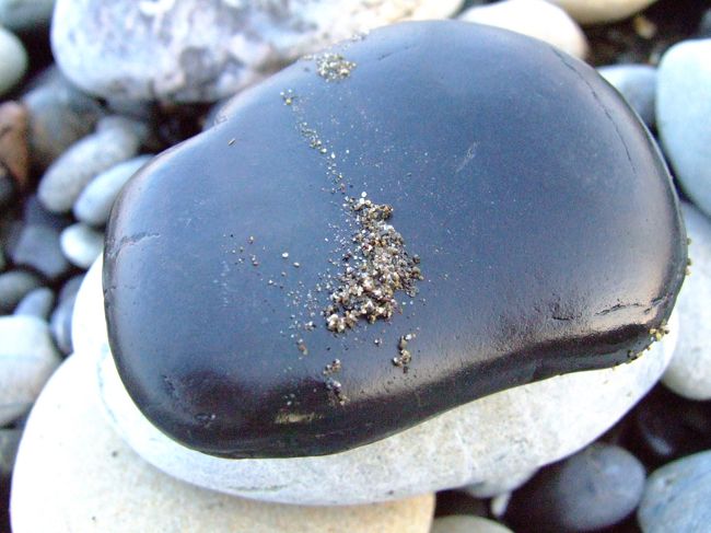 これが有名な、「那智黒石」？