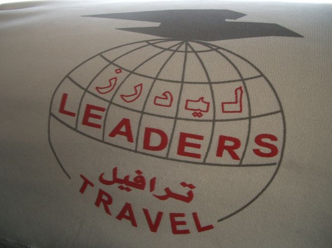 バスの中の座席カバー。<br />イスラム文字がちょっと新鮮☆