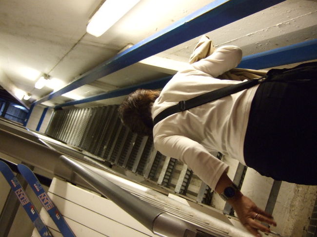 ｽﾀｰﾄ地点まで階段が続きます。慣れるまでちょっと怖い感じ。