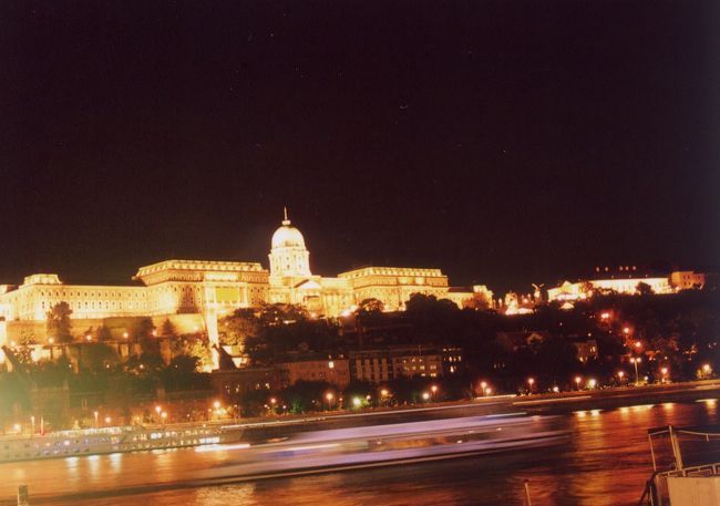 やはりブダペストに来たら夜景を見ないと！<br />これは王宮です。
