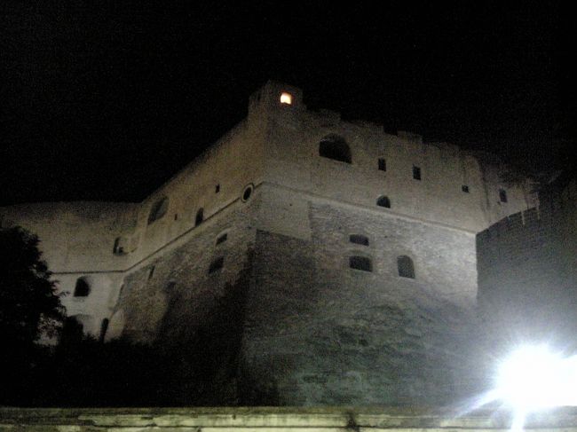 ナポリに戻り、夜景を見に、とりあえず高い所へ行く。<br />ケーブルカーなどなどを使って、ナポリ市内が一望できるところへ。