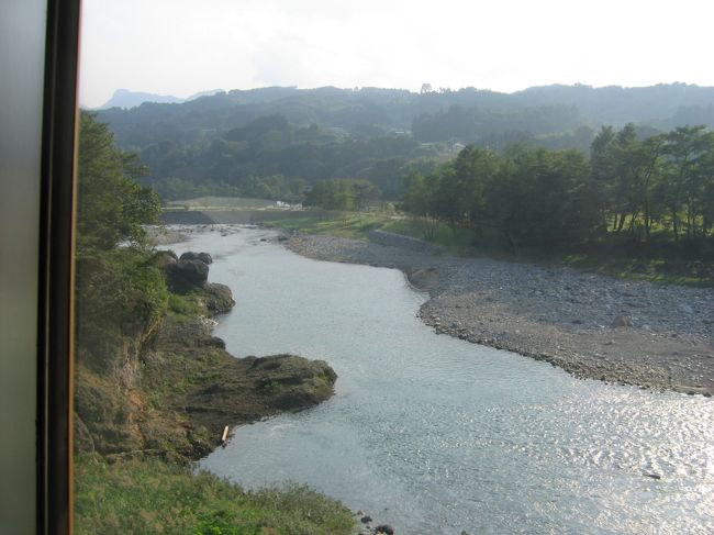 吾妻川もだいぶ広くなりました。もうすぐ渋川です。