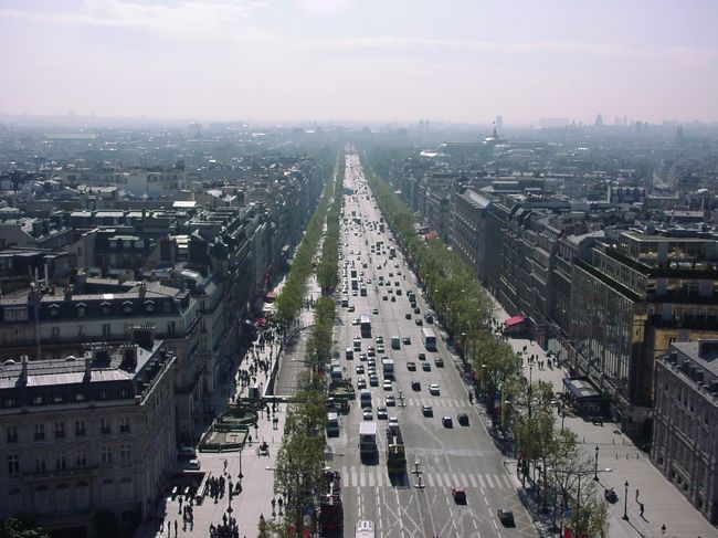凱旋門から見たシャンゼリゼ通り