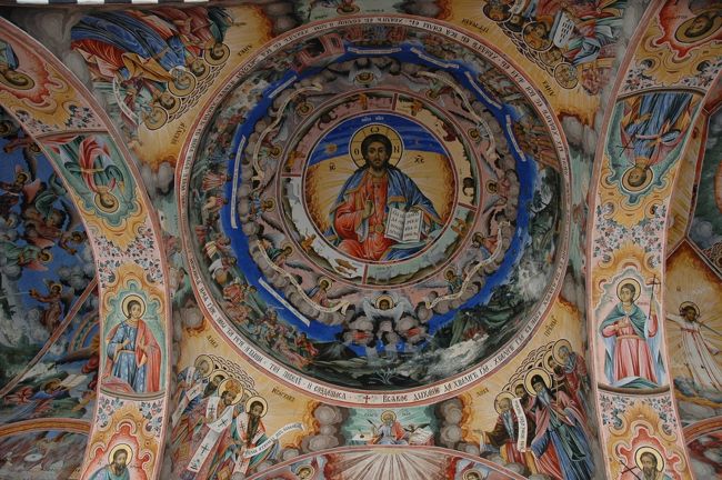 天井のフレスコ画です。