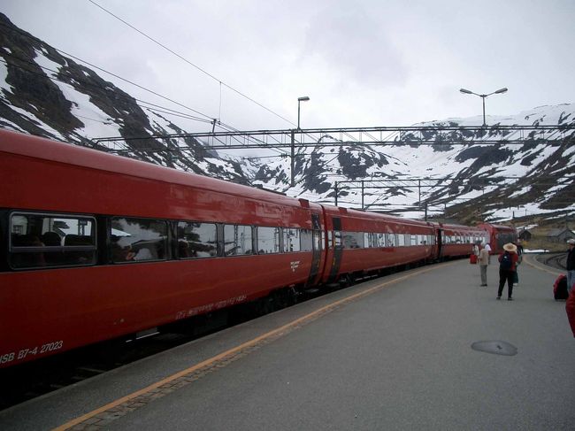 カナディアンロッキー、メキシコチワワ山岳鉄道と並んで世界三大鉄道車窓と言われるノルウェー鉄道のオスロ〜ベルゲン。今年開通した中国のチベット鉄道も迫力ありそうだから四大車窓になる日も近いかもしれないね。これはフロム鉄道にのりかえるミュルダール駅の風景。<br />オスロからフィヨルド観光をしてベルゲンに行く場合オスロ中央駅からベルゲンのホテルまでの荷物別送サービス（有料）を利用すると便利です。