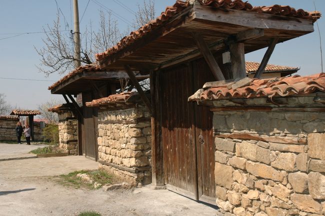 民家の塀と門です。