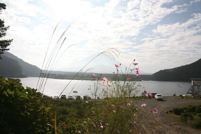 湖北側の道路から。