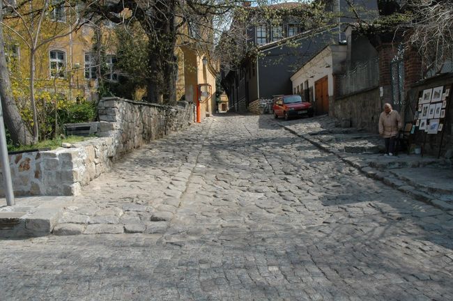 とてもきれいな石畳です。