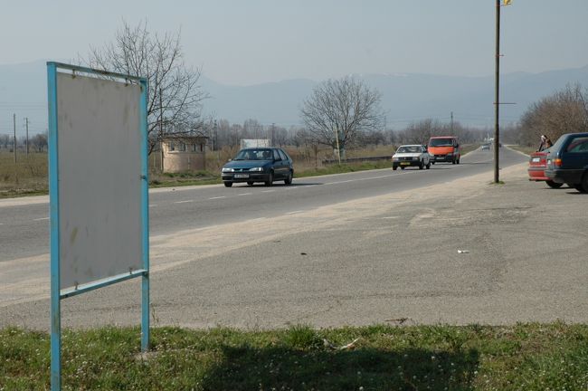 バラ博物館の前の道路です。バラ祭り以外の時期はとてものんびりとした所です。