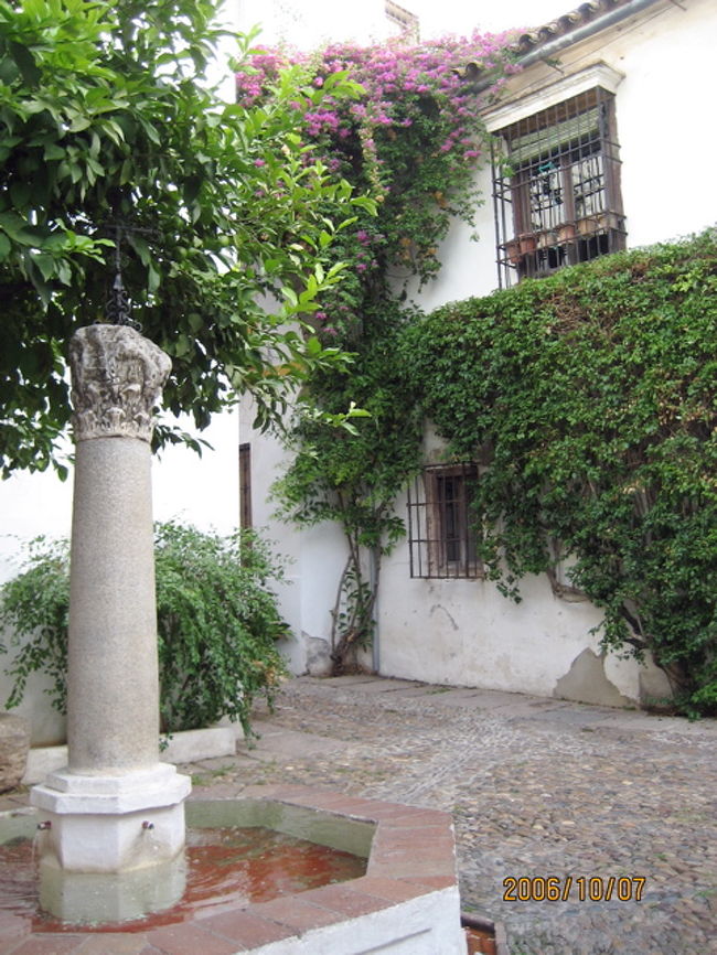 ほっとしますね、こういう中庭。日本にもあったらいいのに。井戸端会議ならむ噴水端会議にピッタリ！