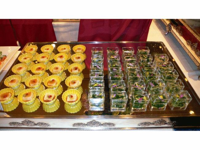 胡麻豆腐とおひたし