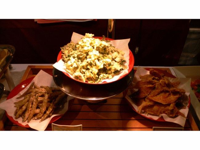 公魚・クレソン・カレイの揚げ物 どれも美味しかった