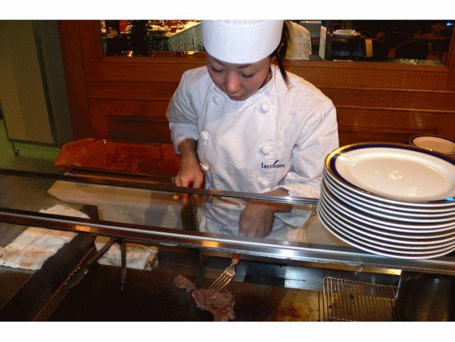 ステーキ実演コーナー