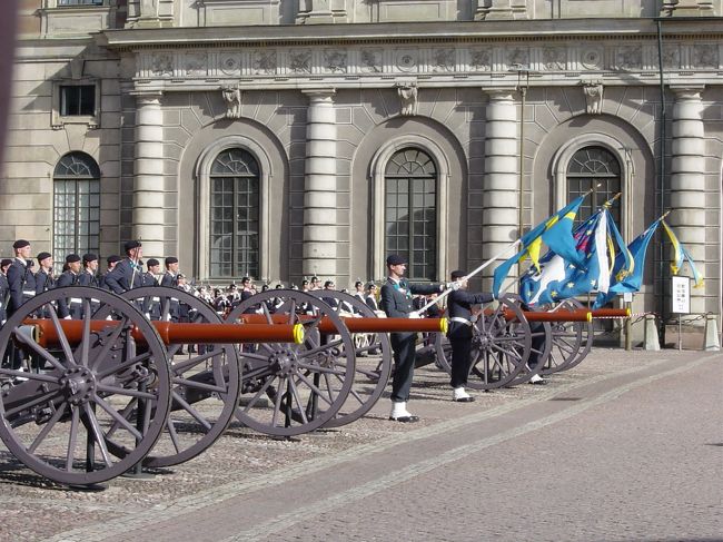 王宮での衛兵交代<br />