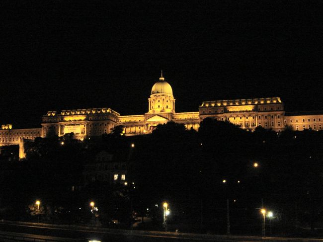 楽しみにしていたブダ王宮のライトアップです。<br />ホテルの部屋からも見えますが美しいです。