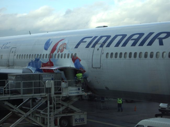 行きと同じサンタさんの飛行機で帰国しました。<br />