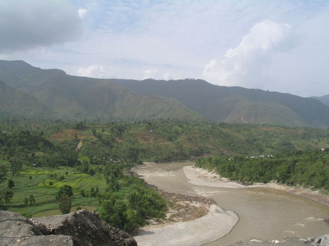 カトマンズへの帰り道の景色